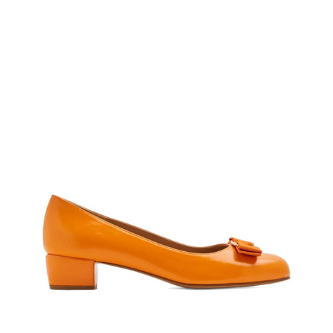Ferragamo 40Mm Vara Bow-Embellished Block-Heel Pumps