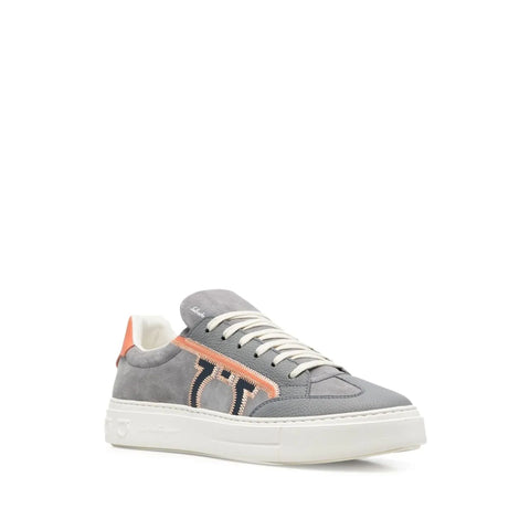 Ferragamo Suede Low-Top Sneakers