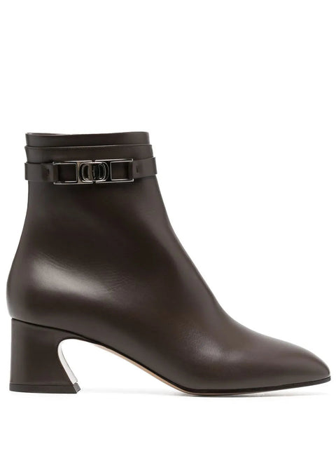 Ferragamo Rego 55 Logo-Plaque Ankle Boots