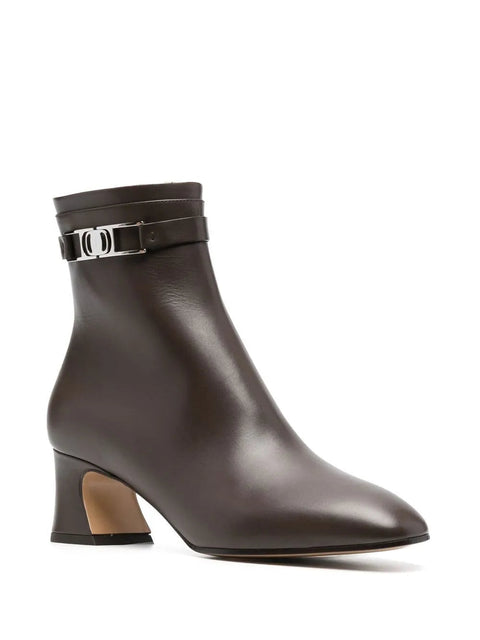 Ferragamo Rego 55 Logo-Plaque Ankle Boots