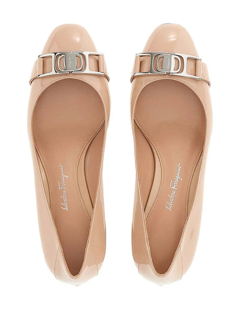 Ferragamo 50Mm Vara Chain Pumps