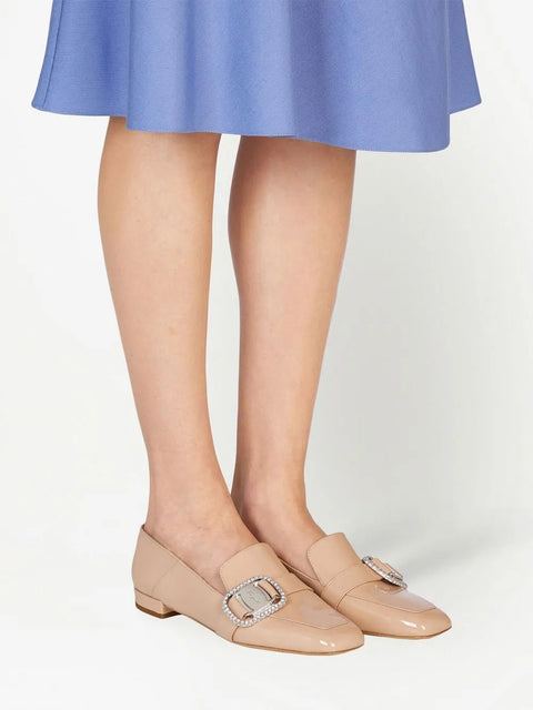 Ferragamo Vara Patent-Leather Chain-Loafers