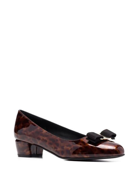 Ferragamo 45Mm Vara Patent Leather Pumps