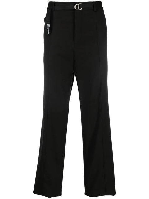 Ferragamo Straight-Leg Belted Trousers