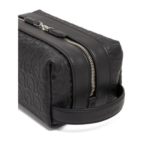 Ferragamo Embossed-Logo Travel Pouch
