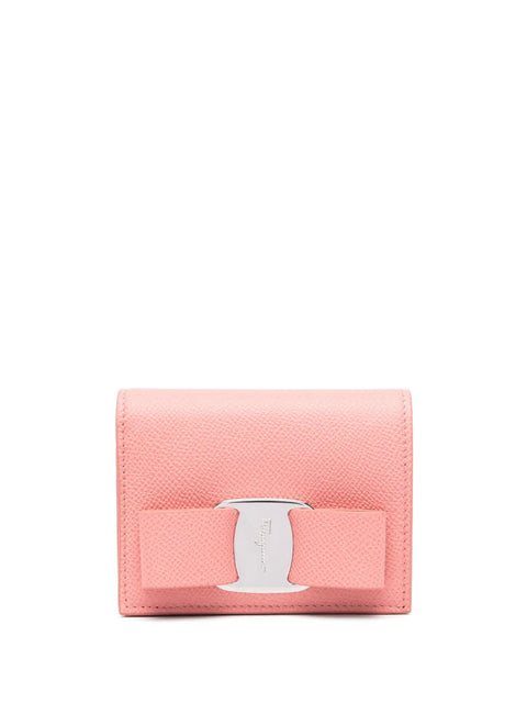 Ferragamo Bow-Detail Calf-Leather Wallet