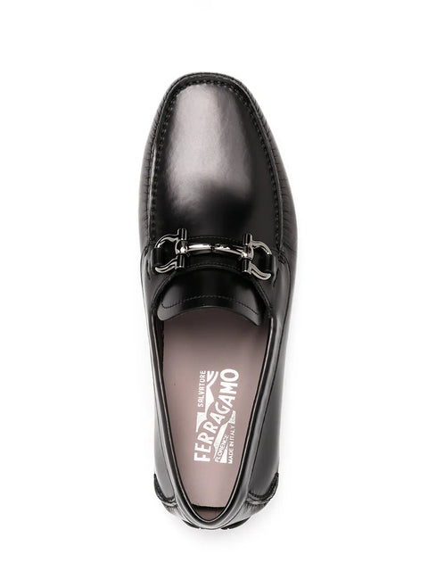 Ferragamo Gancini Buckle Driving Loafers