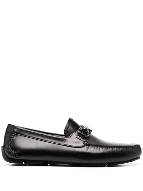 Ferragamo Gancini Buckle Driving Loafers