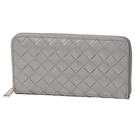 Bottega Veneta Intrecciato Leather Continental Zip Around Wallet in Black