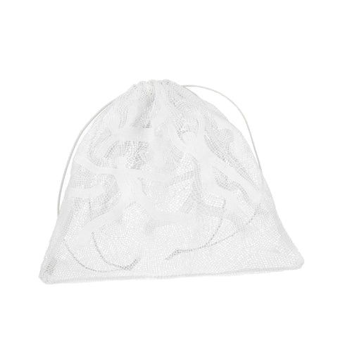 Bottega Veneta Bolso Mesh Drawstring Pouch White