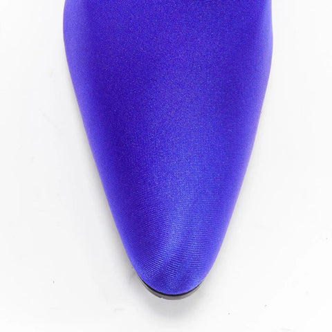 Balenciaga Denma Shiny Sock Booties 'Royal Blue'