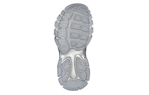Balenciaga Faux Fur Rubber Mesh Track Sandals ' Metallic Grey'