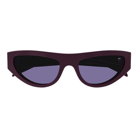 Gucci Sunglasses Cat Eye Full Rim, Shiny Plum Frame and Violet Lens GG1919S007