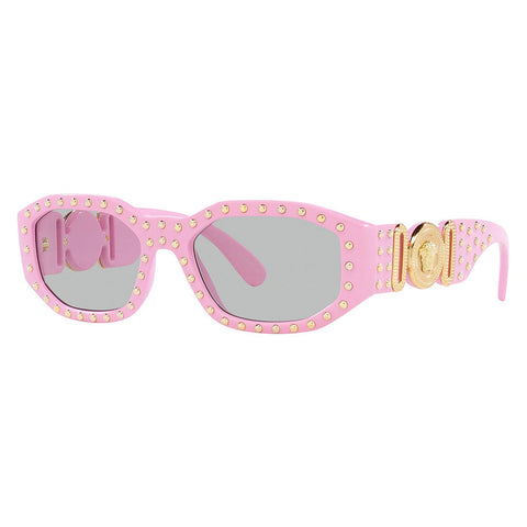 Versace Sunglasses Oval Full Rim, Pink Frame and Light Grey Lens VE4361539687