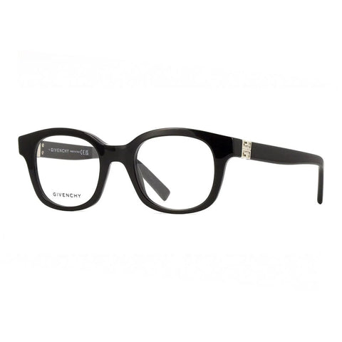 Givenchy Eyeglasses Square Full Rim, Shiny Black Frame and Clear Demo Lenses Lens GV50075I001