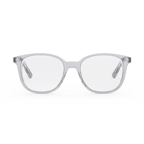 Dior Eyeglasses Square Full Rim, Transparent Grey Frame and Clear Demo Lenses Lens INDIOROS1I4500