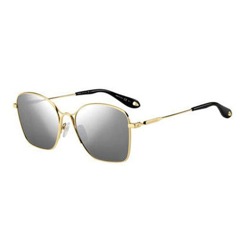 Givenchy Sunglasses Square Full Rim, Gold Frame and Grey Silver Mirror Lens GV7092/S0J5GT4