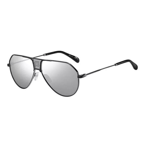 Givenchy Sunglasses Aviator Full Rim, Black/Ruthenium Frame and Silver Mirror Lens GV7137S0284T4