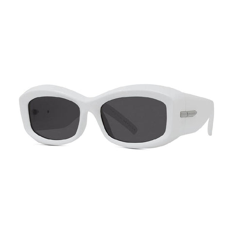 Givenchy Sunglasses Geometric Full Rim, White Frame and Smoke Lens GV40044U21A