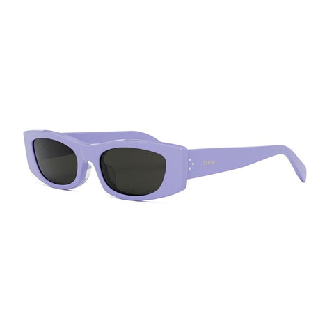 Celine Sunglasses Cat Eye Full Rim, Shiny Liliac Frame and Smoke Lens CL40245U78A