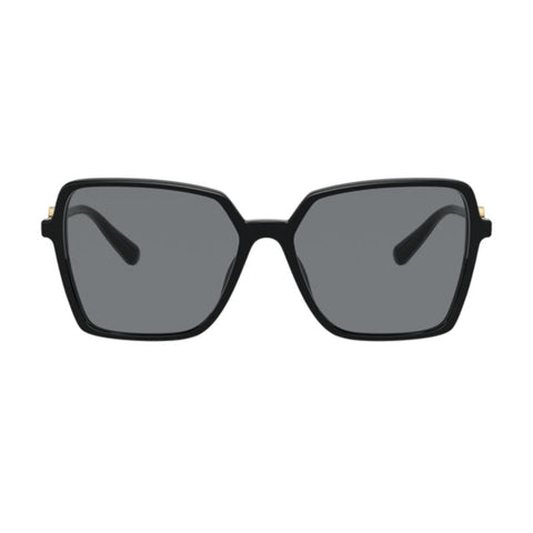 Versace Sunglasses Square Full Rim, Black Frame and Dark Grey Lens VE4396GB1/87