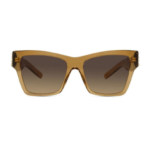 Givenchy Sunglasses Square Full Rim, Transparent Beige Frame and Brown Gradient Lens GV40076I47B