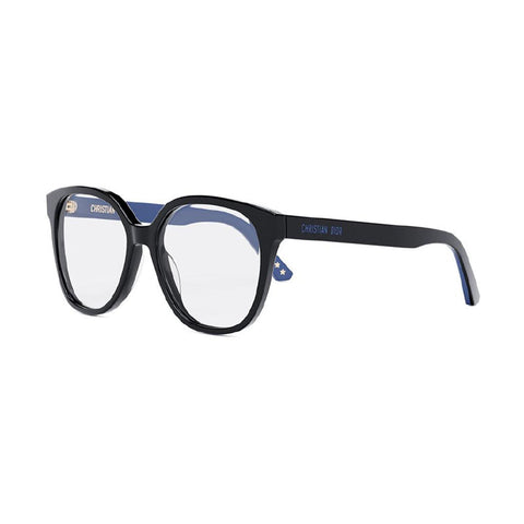 Dior Eyeglasses Round Full Rim, Black Frame and Clear Demo Lenses Lens LaParisienneDiorOS3I1000