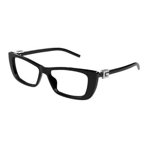 Gucci Eyeglasses Rectangle Full Rim, Shiny Black Frame and Clear Demo Lenses Lens GG1682O002