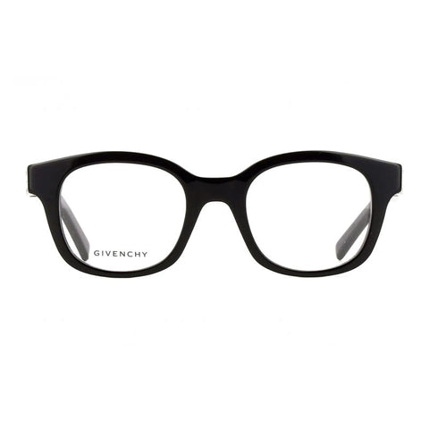 Givenchy Eyeglasses Square Full Rim, Shiny Black Frame and Clear Demo Lenses Lens GV50075I001