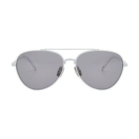 Givenchy Sunglasses Aviator Full Rim, White Frame and Grey Lens GV40003U56A