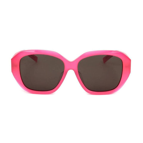 Givenchy Sunglasses Square Full Rim, Fuxia Frame and Grey Lens GV40075F75E