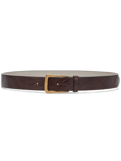 Brunello Cucinelli Leather Buckle-Fastening Belt