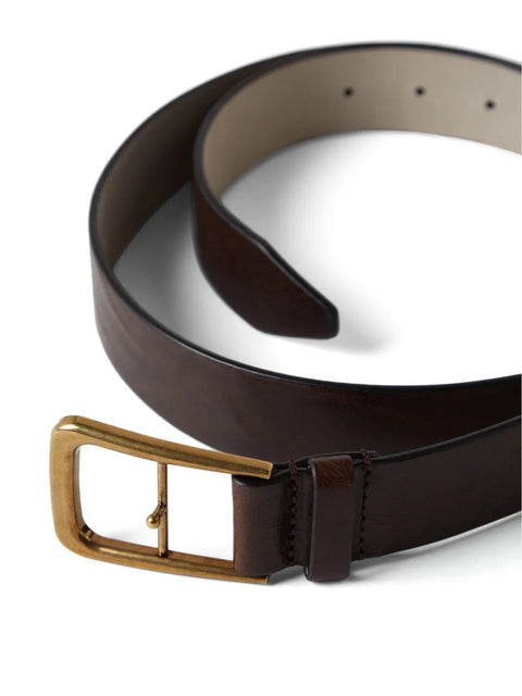 Brunello Cucinelli Leather Buckle-Fastening Belt