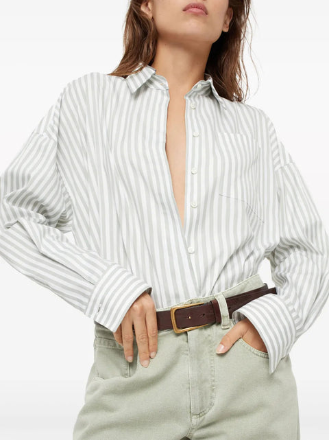 Brunello Cucinelli Leather Buckle-Fastening Belt