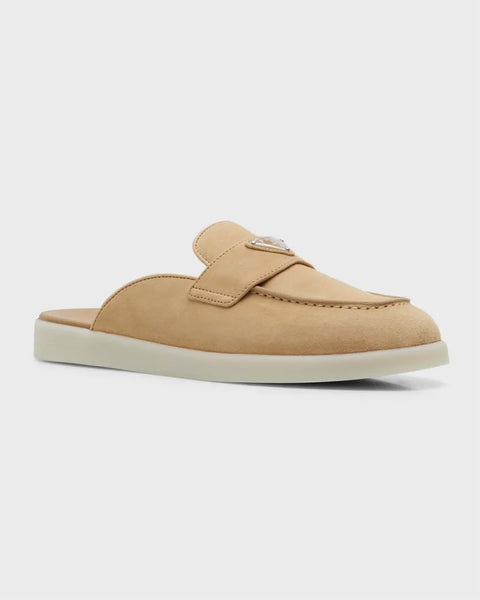 Prada Suede Sabots Slides