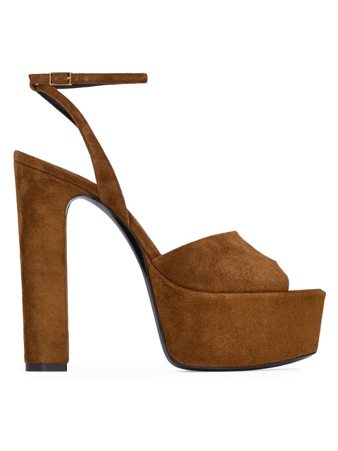 YSL Jodie Platform Sandals In Suede