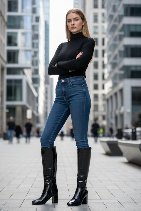 Saint Laurent Patent Leather Boots